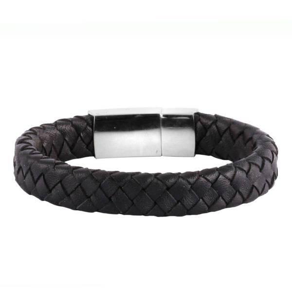 دستبند چرمی آتیس کد I1200SLVBL، Atiss I1200SLVBL Leather Bracelet