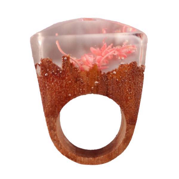 انگشتر چوب و رزین ریلماری مدل WR9، Rilamry Wood and Resin Ring WR9