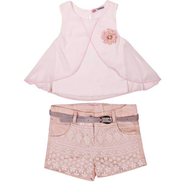 ست لباس دخترانه KTS مدل 4515، KTS 4515 Baby Girl Clothing Set