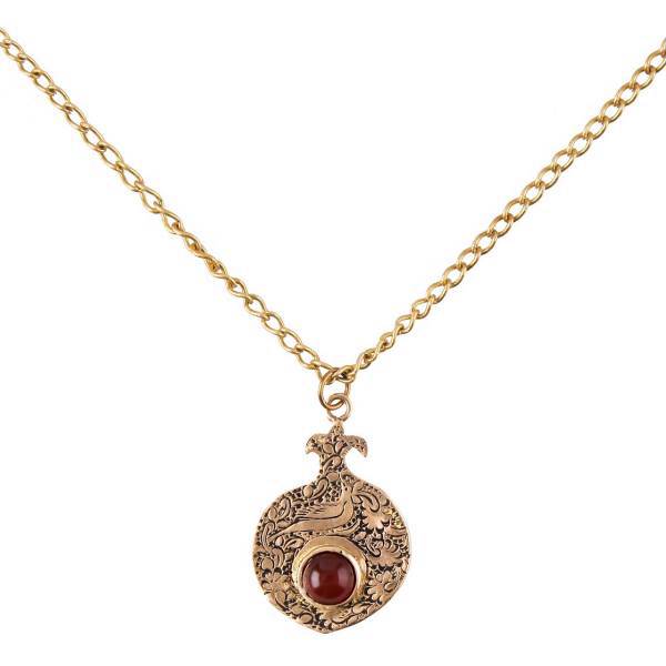 گردنبند گالری گلناز کد 213016، Golnaz Gallery 213016 Brass Necklace