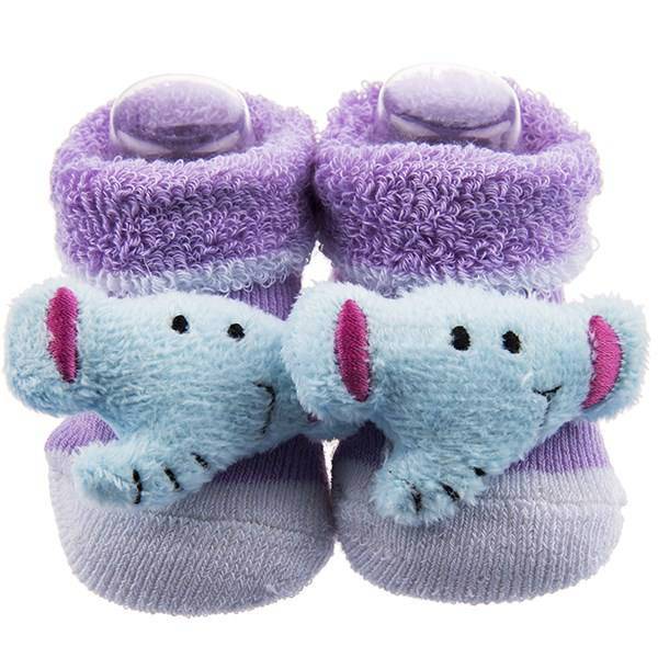 پاپوش عروسکی بیبی ساکس طرح فیل، Baby Socks Elephant Puppet Footwear