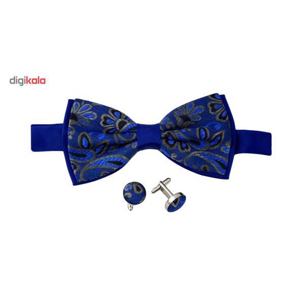 ست پاپیون و دکمه سردست ترمه کد TP005، Termeh TP005 BowTie and Cufflinks Set