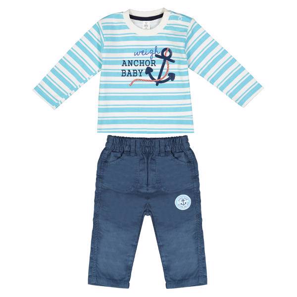 ست تی شرت و شلوار پسرانه نوزادی TOFFY HOUSE مدل ANCHOR BABY