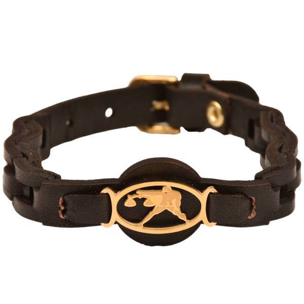 دستبند چرمی کهن چرم طرح مهر مدل BR70-7، Kohan Charm BR70-7 Mehr Leather Bracelet