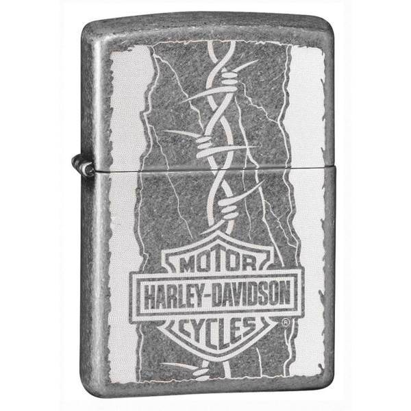 فندک زیپو مدل Harley Davidson Barb Wire، Zippo Harley Davidson Barb Wire Lighter