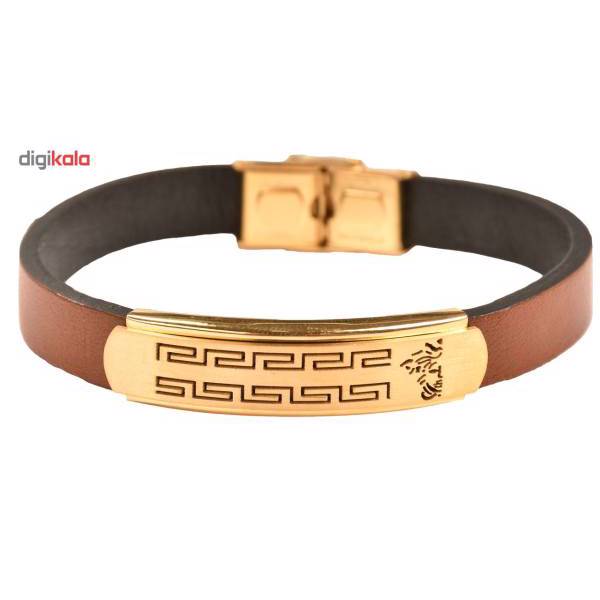 دستبند چرمی کهن چرم طرح ورساچه مدل BR102-1، Kohan Charm Versace BR102-1 Leather Bracelet