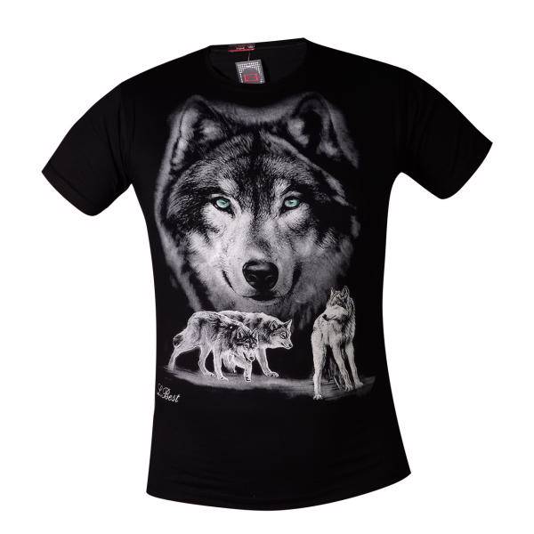 تیشرت آستین کوتاه مردانه لایقی طرح Wolf