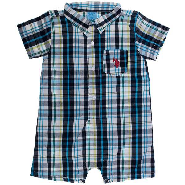 لباس سرهمی یو اس پلو مدل 1038BL، US Polo 1038BL Patch Clothes