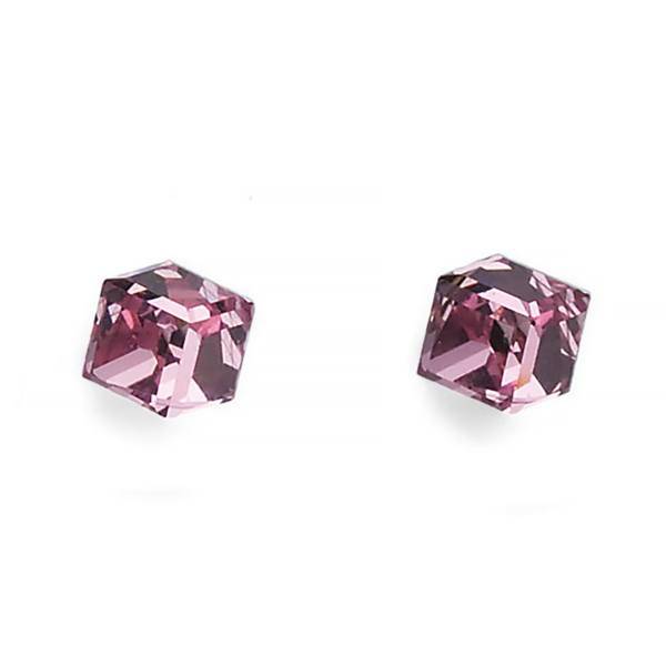 گوشواره میخی الیور وبر مدل کوبو 21015-223، Oliver Weber Cubo 21015-223 Rose crystal Earring