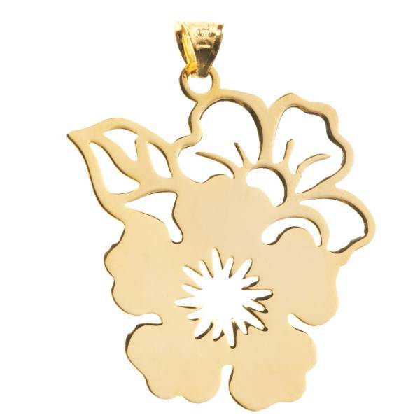 آویز گردنبند طلا 18 عیار رزا مدل N119، Rosa N119 Gold Necklace Pendant Plaque