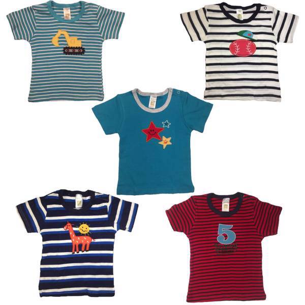 ست تیشرت نخی کارترز پسرانه مدل601-12-3بسته 5عددی، carters 601-3 tshirt 5pack