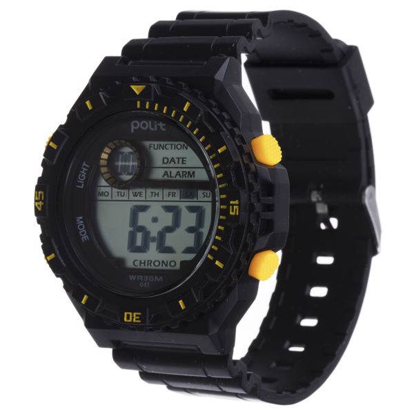 ساعت مچی دیجیتال پلیت مدل Polit WR30M 641 Yellow -گالری مارنا، Polit WR30M 641 Yellow Digital Watch For Men