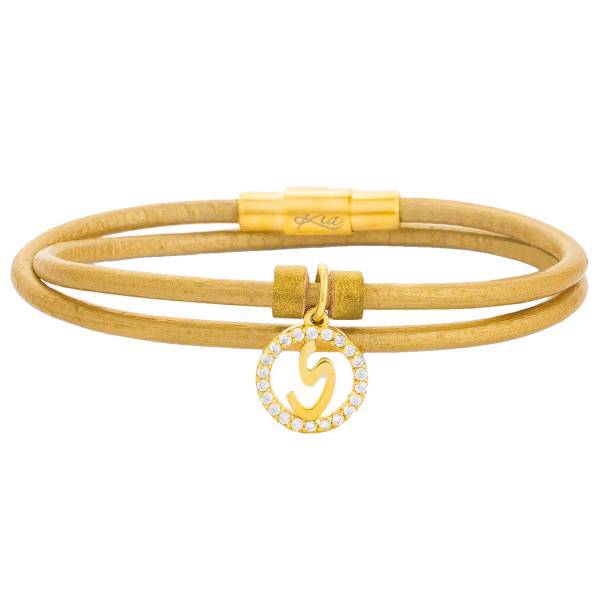 دستبند طلا 18 عیار کیا گالری مدل AB258-Y، Kia Gallery AB258-Y Gold Bracelet