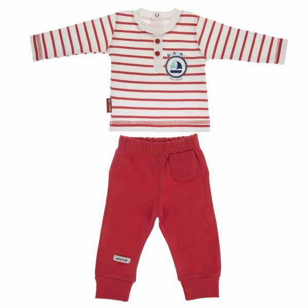 ست لباس پسرانه آدمک مدل 1160011R، Adamak 1160011R Baby Boy Clothing Set