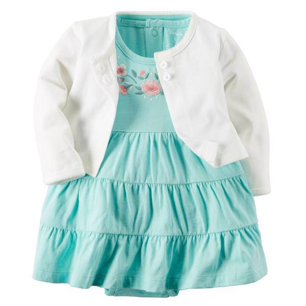 ست پیراهن و ژاکت کارترز مدل 121G832، Carters 121G832 Dress And Cardigan Set