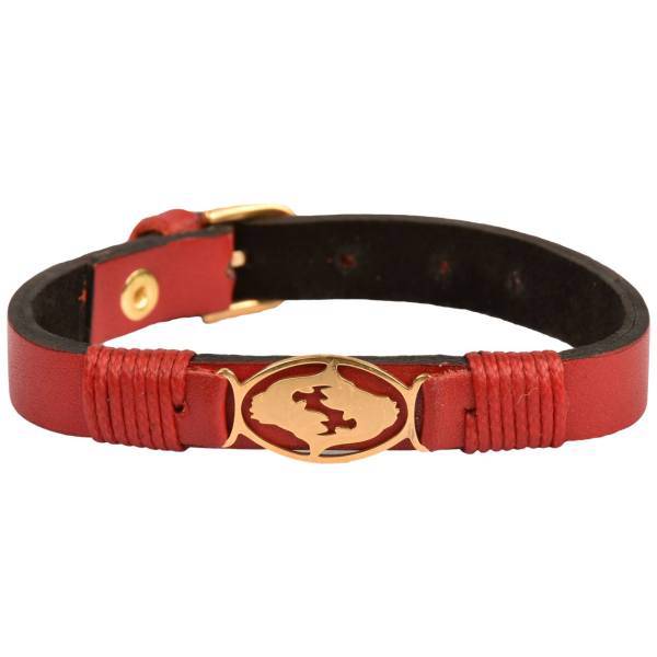 دستبند چرمی کهن چرم طرح تولد اسفند مدل BR47-2، Kohan Charm esfand BR47-2 Leather Bracelet