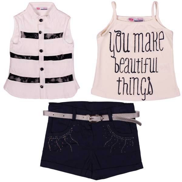 ست لباس دخترانه KTS مدل 4493، KTS 4493 Girl Clothing Set