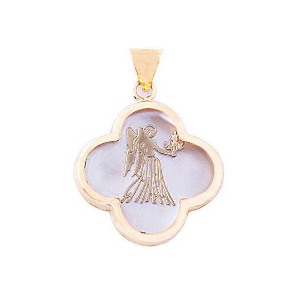 آویز گردنبند طلا مرجان مدل 007، Marjan 007 Gold Necklace Pendant Plaque