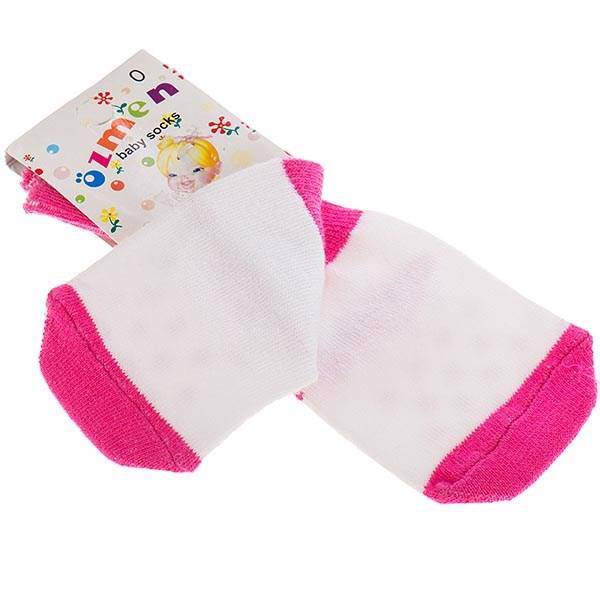 جوراب اوزمن طرح صورتی تیره، Ozmen Dark Pink Socks