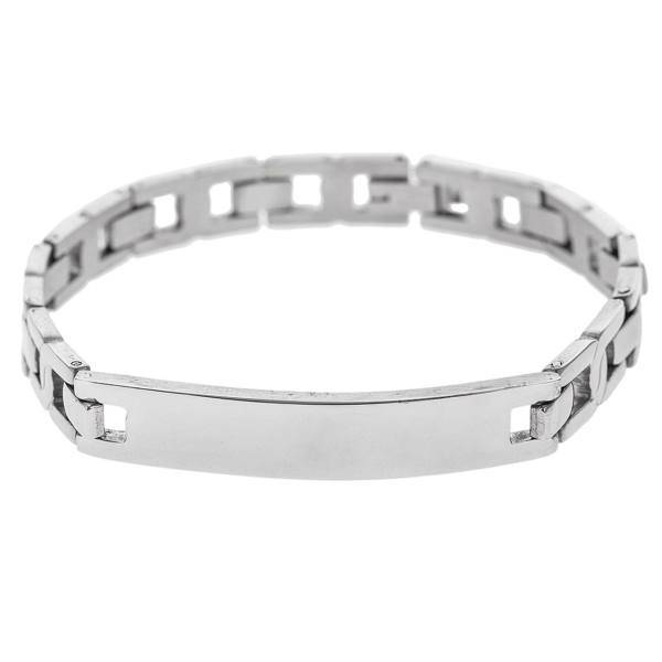 دستبند زنجیری پلاک‌دار جی دبلیو ال مدل B15100، JWL B15100 Bracelets