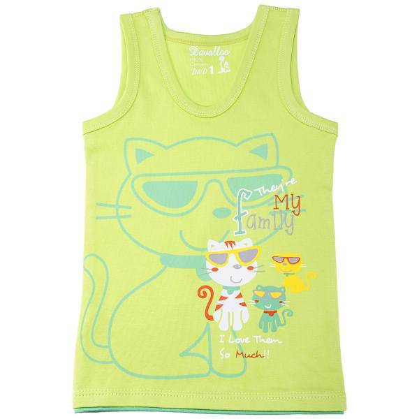 زیرپوش رکابی نوزادی دولوو طرح سبز، Davalloo Green Baby Singlet