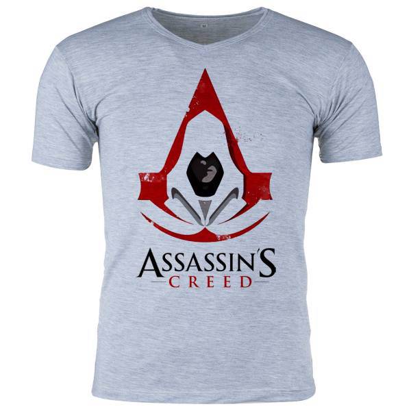 تی شرت ملانژ مردانه گالری واو طرح Assassin s Creed کد CT80213