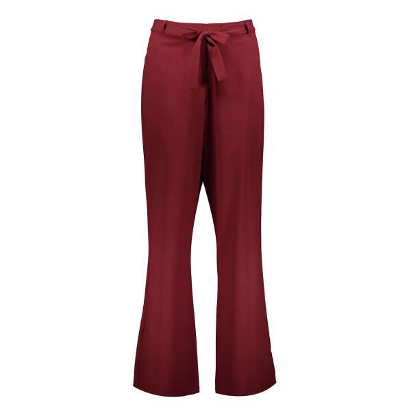 شلوار دمپا گشاد کمرکش زنانه زرشکی مدل 233، 233Womenes Slipknot Trousers