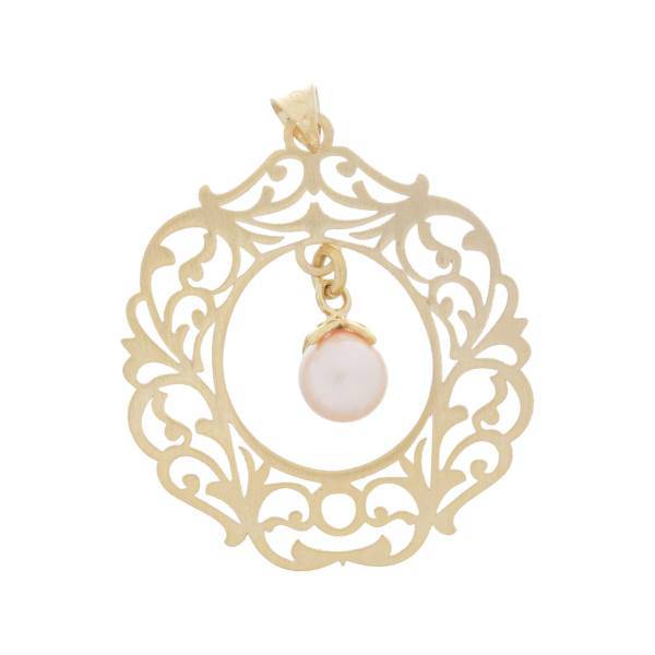 آویز گردنبند طلا 18 عیار رزا مدل N126، Rosa N126 Gold Necklace Pendant Plaque