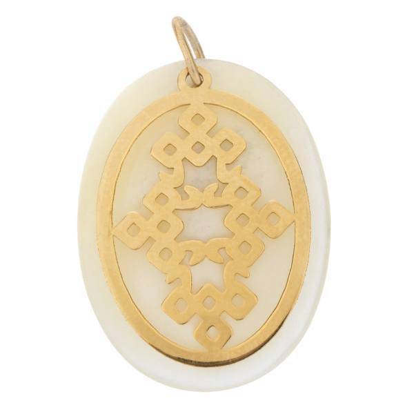 آویز گردنبند طلا 18 عیار ماهک مدل MM0824، Maahak MM0824 Gold Necklace Pendant Plaque