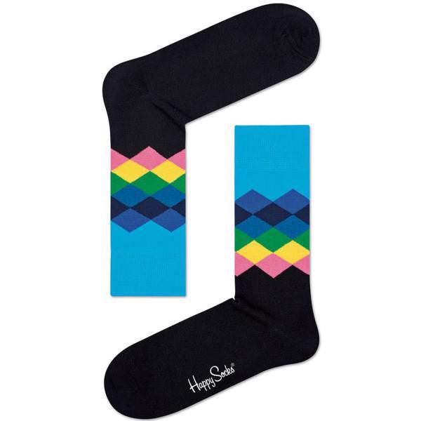 جوراب هپی ساکس مدل Faded Diamond، Happy Socks Faded Diamond Socks