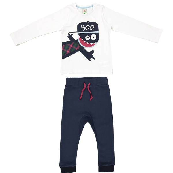 ست لباس پسرانه دینو مدل 16S1-028، Deno 16S1-028 Baby Boy Clothing Set