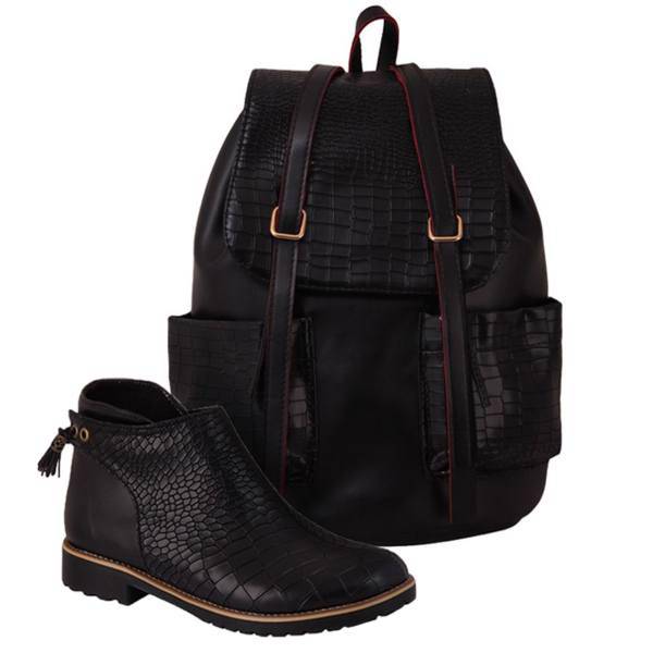 ست کوله و کفش دوک مدل 1-91-01363-421، Duk 421-01363-91-1 backpack And Shoes Set