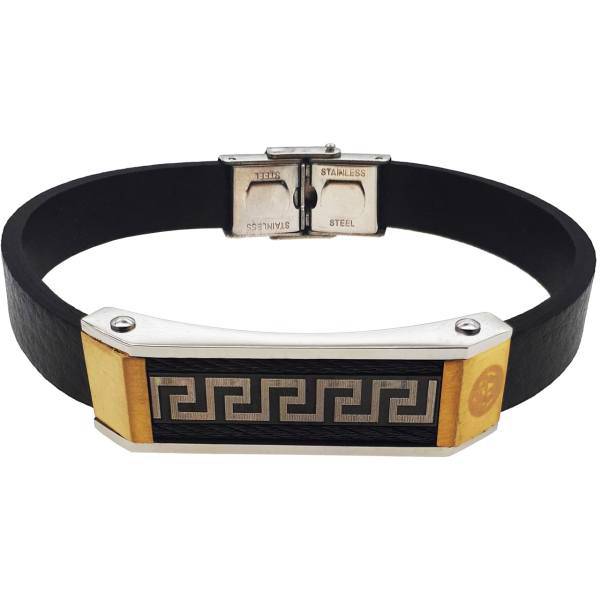 دستبند چرمی شهر شیک طرح ورساچه مدل D234، Shahr Shik D234 Versace Leather Bracelet