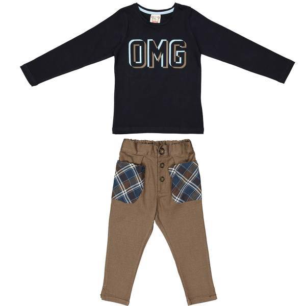 ست لباس پسرانه موشی مدل 16S1-038، Mushi 16S1-038 Baby Boy Clothing Set