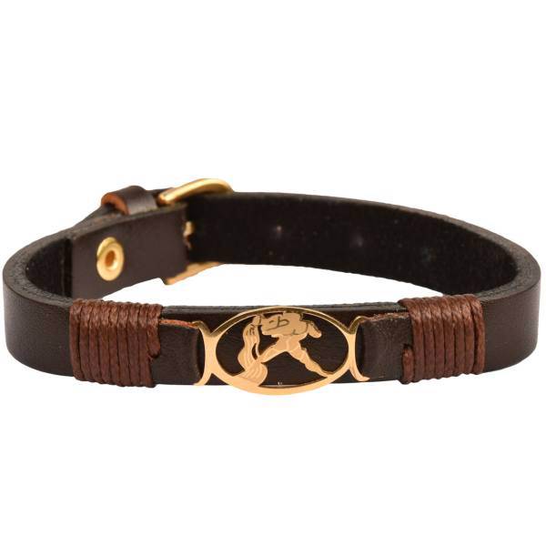 دستبند چرمی کهن چرم طرح تولد بهمن مدل BR50-7، Kohan Charm Bahman BR50-7 Leather Bracelet