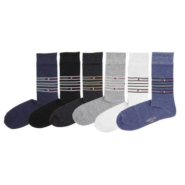 جوراب مردانه دارکوب مدل 301025 پک 6 عددی، Darkoob 301025 Socks For Men PAK 6