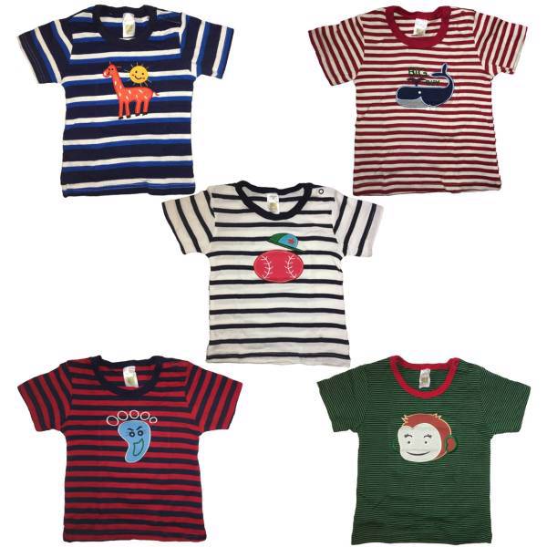 تیشرت آستین کوتاه کارترز مدل 601-12-5 بسته 5عددی 9تا12ماه، carters 601-5 tshirt 5pack