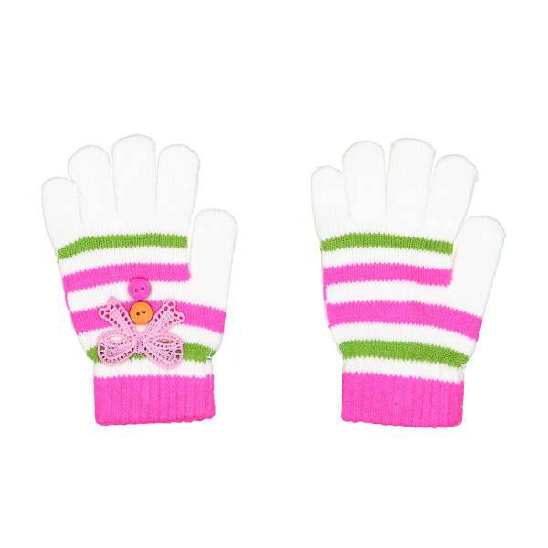 دستکش دخترانه پی جامه مدل 2-301 مناسب برای 4 تا 7 سال، Pyjama 301-2 Gloves For Girls Age 4 to 7 years