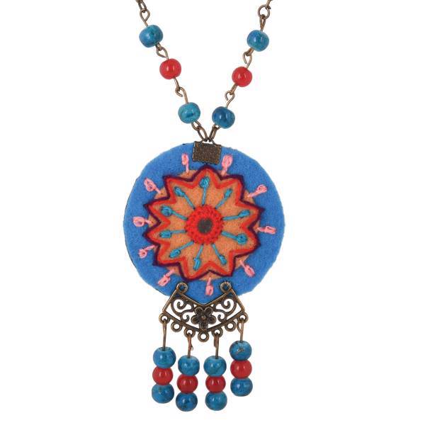 گردنبند سوزن دوزی گالری آرژه طرح خورشید مدل 00-22، Arzhe 22-00 Sun Needlework Necklace