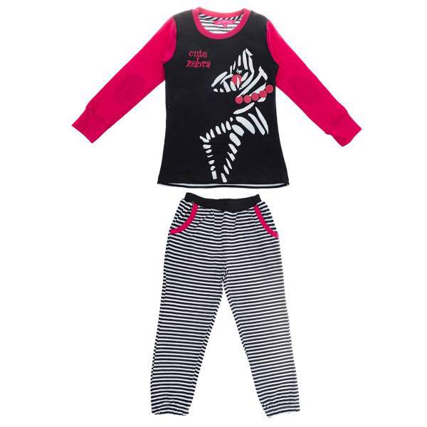 تی شرت و شلوار دخترانه پی جامه مدل 665، T-Shirt And Shorts For Girls Pijame 665