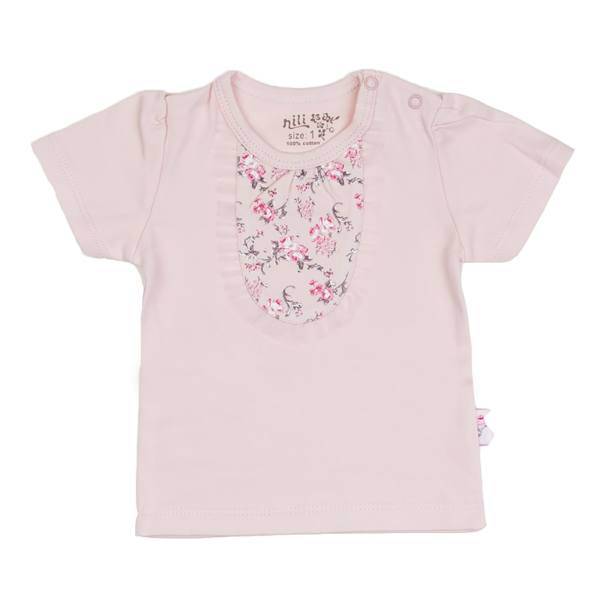 تی شرت آستین کوتاه نوزادی نیلی مدل Rose، Nili Rose Baby T-Shirt With Short Sleeve