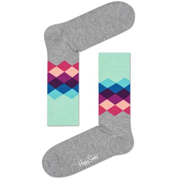 جوراب هپی ساکس مدل Faded Diamond، Happy Socks Faded Diamond Socks