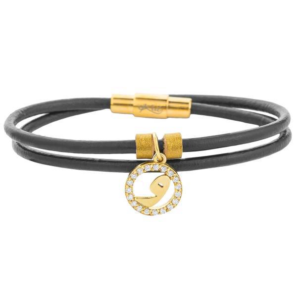 دستبند طلا 18 عیار کیا گالری مدل AB258-V، Kia Gallery AB258-V Gold Bracelet