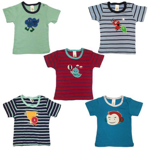 تیشرت کارترز مدل 601-9-1بسته 5عددی 6تا 9 ماه، carters 601-9-1 tshirt 5pack