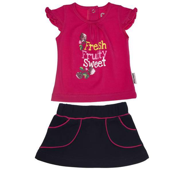 ست لباس دخترانه آدمک مدل 2432001R، Adamak 2432001R Baby Girl Clothing Set