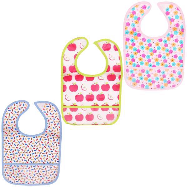 پیشبند luvable friends مدل 123 بسته 3 عددی، luvable friends 123 3pcs Baby Bib