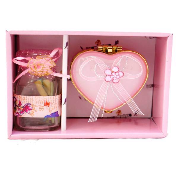 جعبه جواهرات به همراه شیشه عشق ایرسا مدل Gift Box-5، Irsa Jewelry Box-5 Love Glass And Heart box