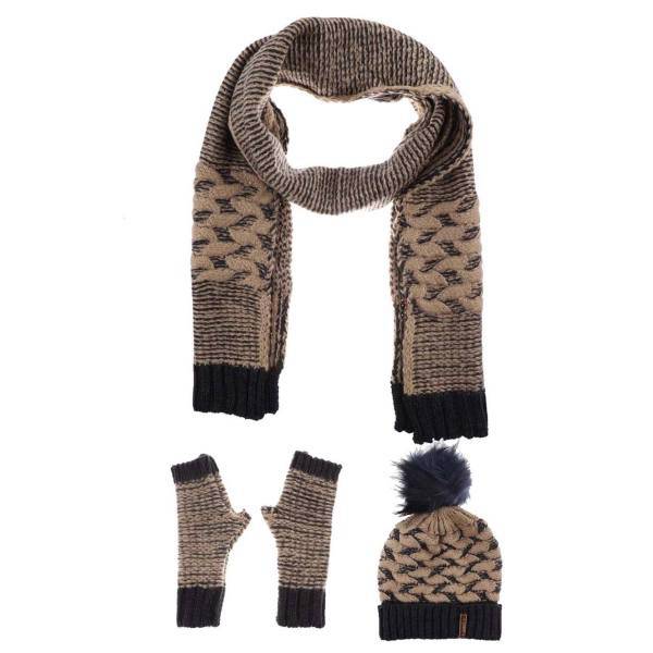ست کلاه، شال و دستکش زنانه فونم مدل 3072، Fonem 3072 Hat Scarf and Gloves Set For Women