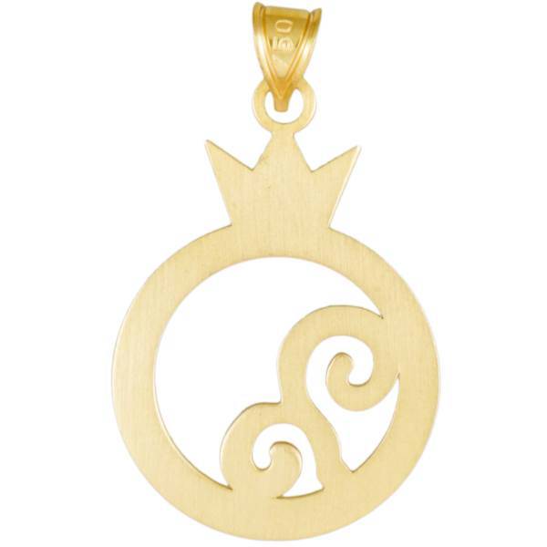 آویز گردنبند طلا 18 عیار رزا مدل N013، Rosa N013 Gold Necklace Pendant Plaqu