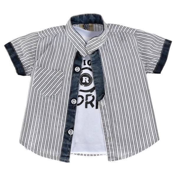 ست پیراهن و تاپ پسرانه نیروان طرح پدرام کد 4